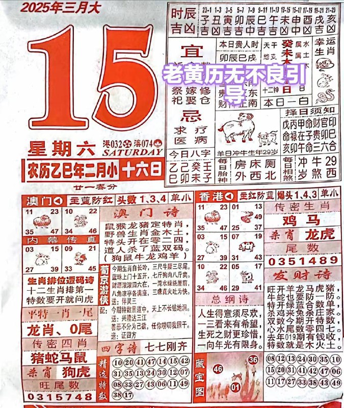 2025年3月15日，二月十六，星期六2025年3月15日，二月十六，星期六