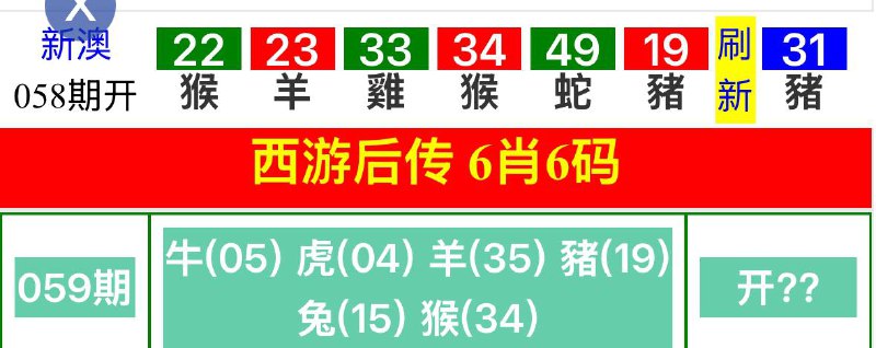 西游六肖六码