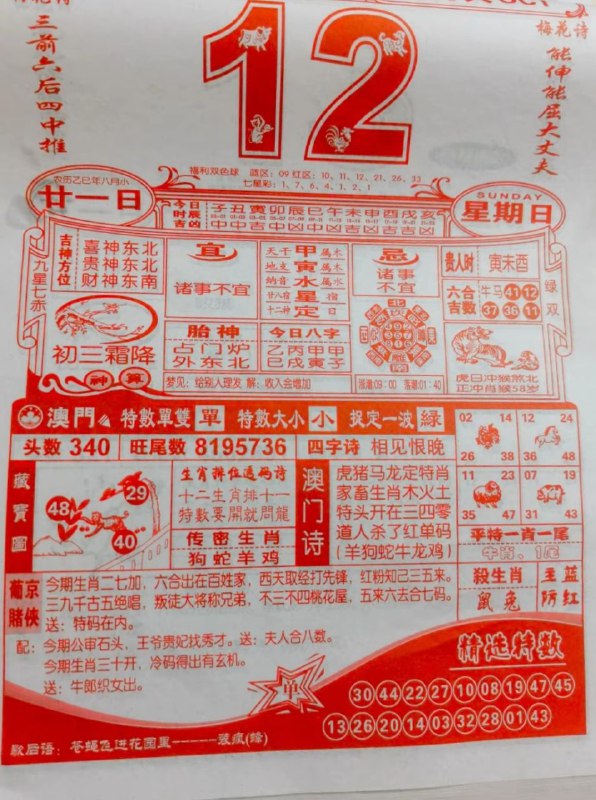 2025年10月15日，八月甘一，星期日2025年10月15日，八月甘一，星期日