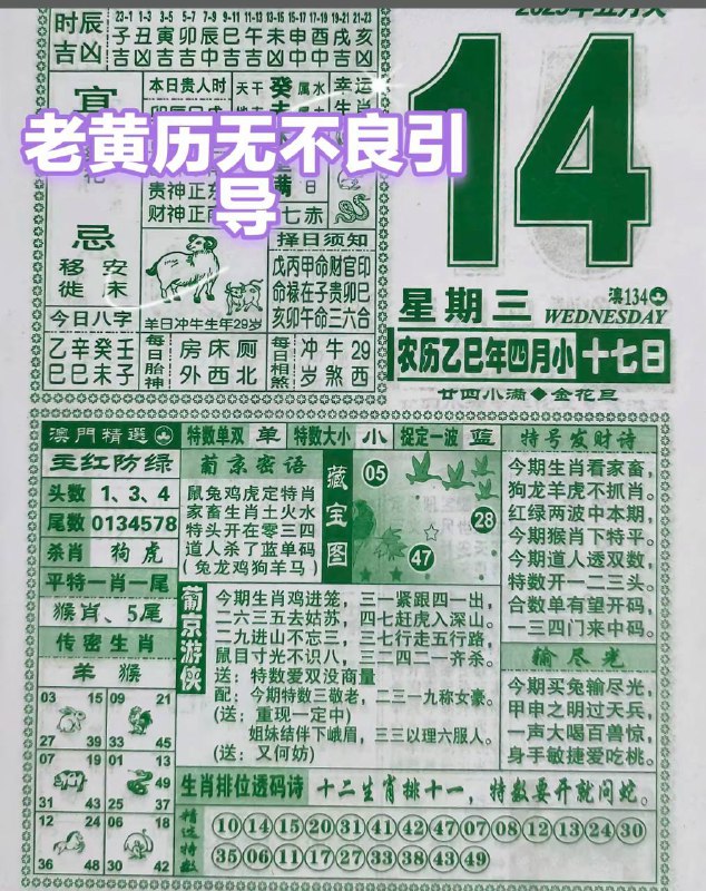2025年5月14日，四月十七，星期3️⃣2025年5月14日，四月十七，星期3️⃣