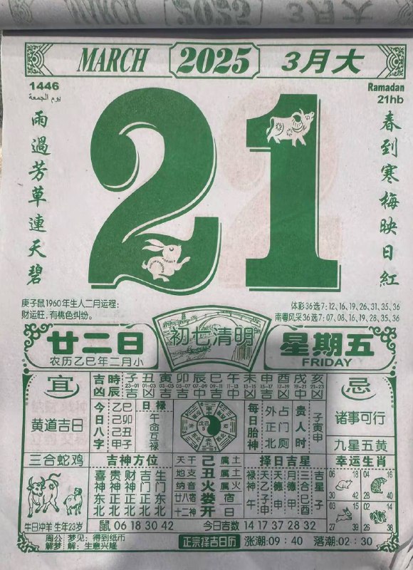 2025年3月21日，二月二十二，星期五2025年3月21日，二月二十二，星期五