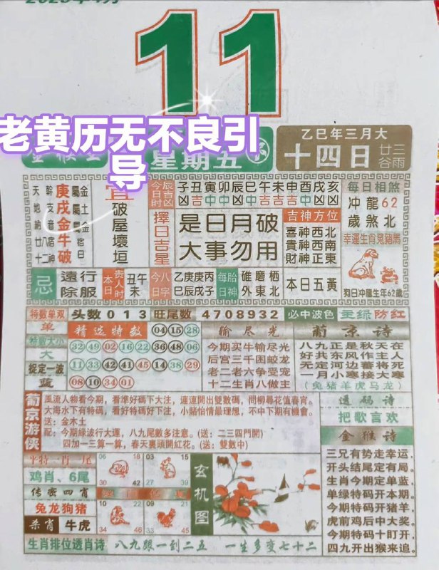 2025年4月11日，三月十四，星期5️⃣2025年4月11日，三月十四，星期5️⃣
