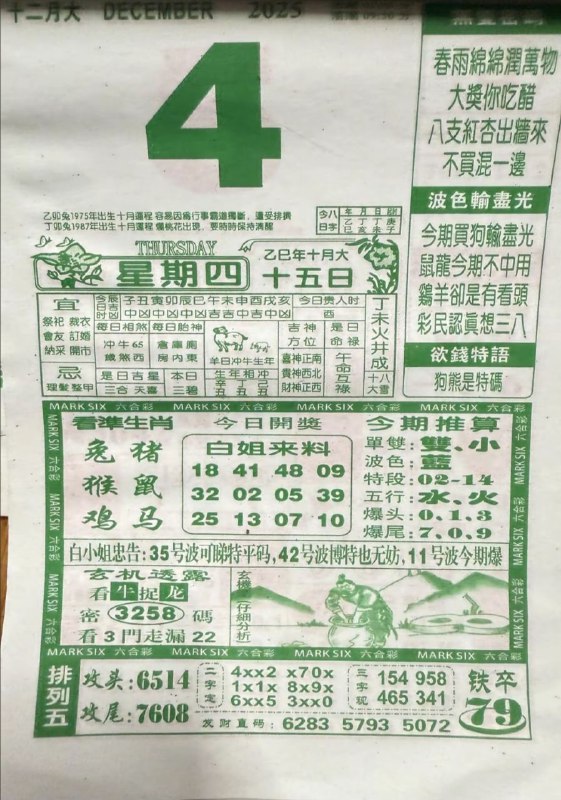 2025年12月4日.十月十五，星期四2025年12月4日.十月十五，星期四