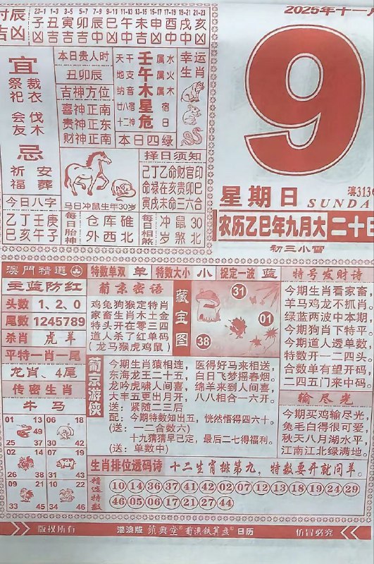 2025年11月9日.九月二十，星期日2025年11月9日.九月二十，星期日
